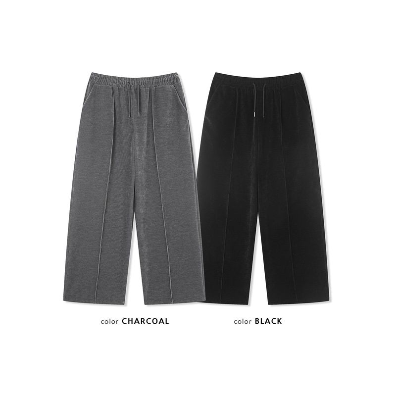 Velvet corduroy line pants(Charcoal)