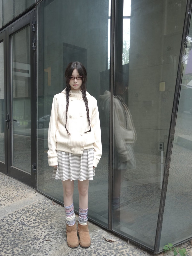 ダブルフードニット
