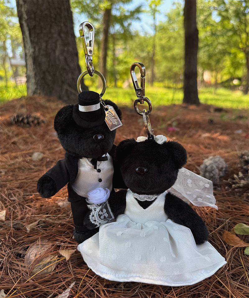 Wedding Couple Keyring Set [BLACK]