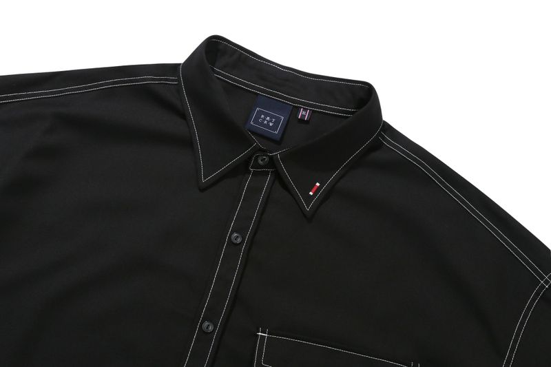 FRONT POCKET WORK SHIRT_BLACK
