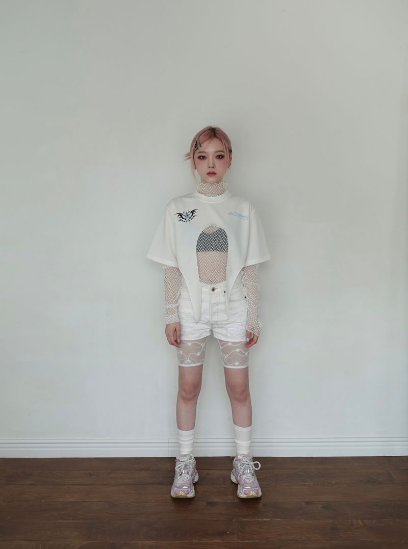 lace inner shorts - ivory