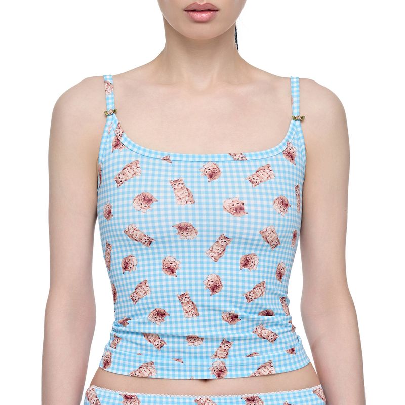 KITTEN CHECK SLEEVELESS