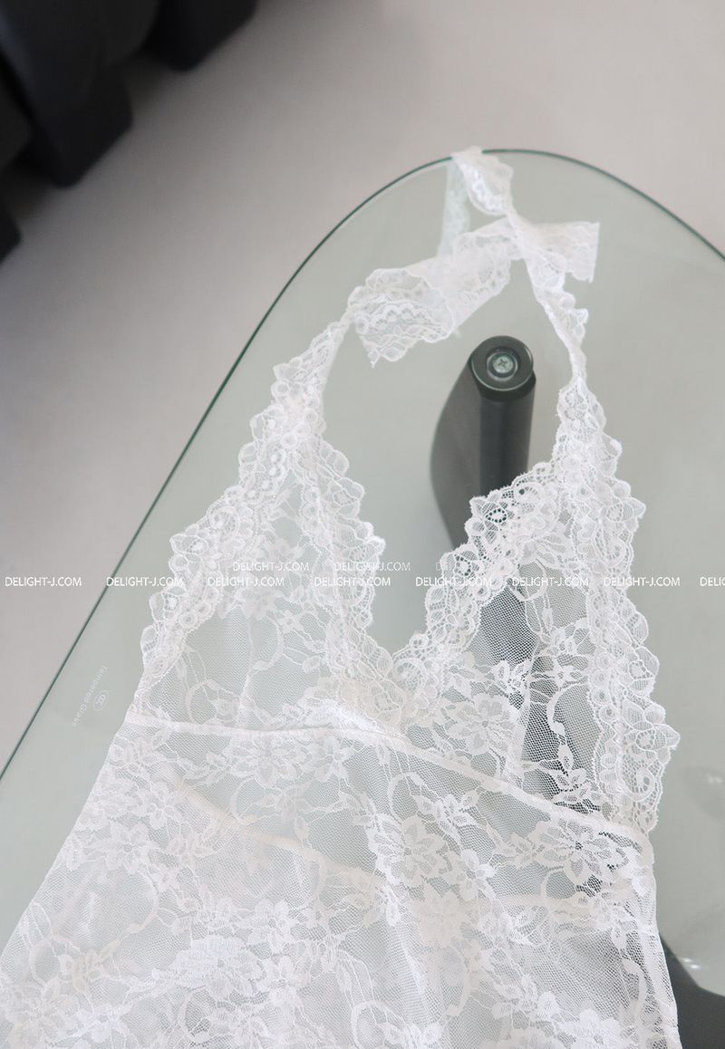 Lace see-through layered frill long sleeveless