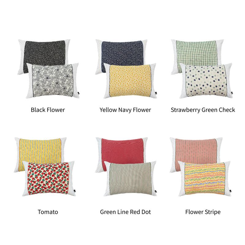 Reversible cotton Summer Pillow cover