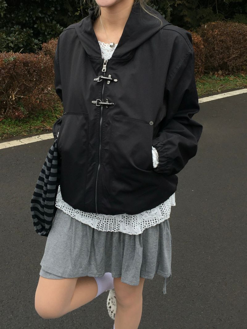 Jet Buckle Hooded Zip-up (2c)