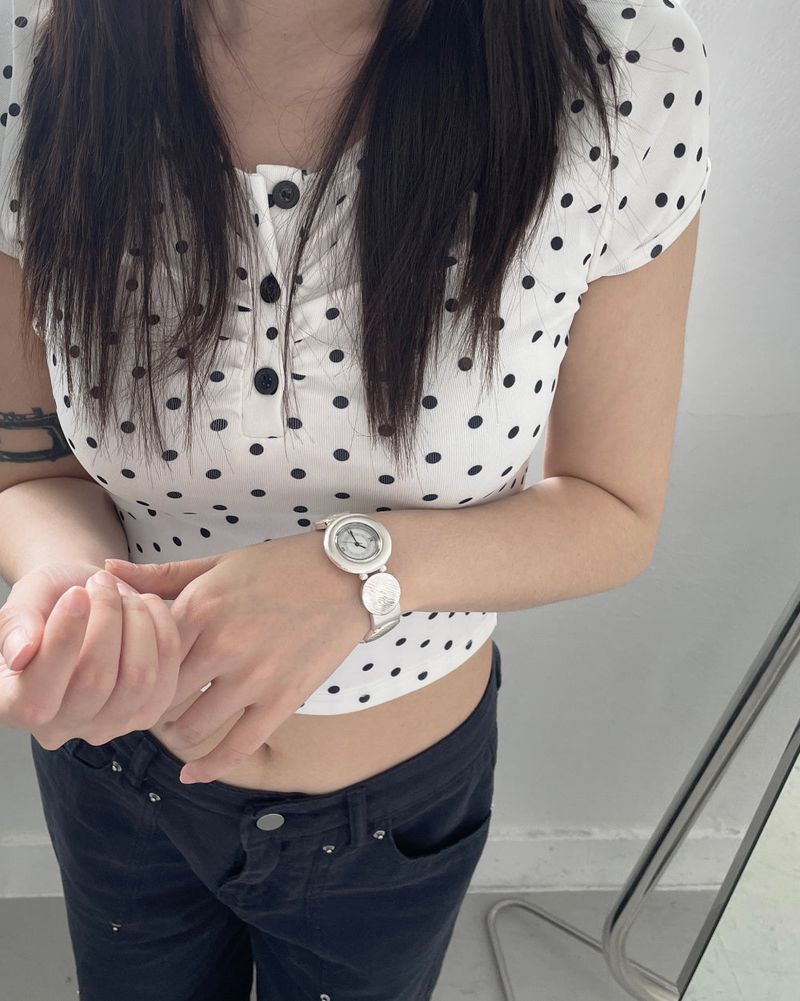 Brushed Circle Texture Watch