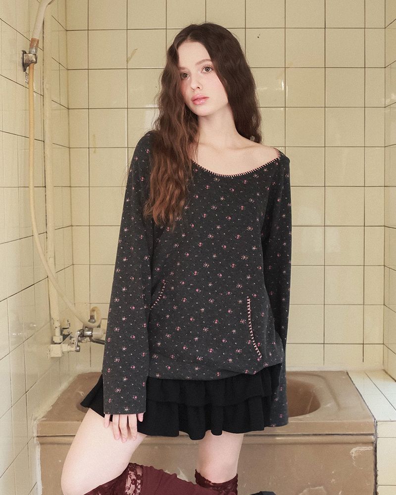 Fazed（フェイズド）の「Garden stitch hoodie / charcoal（Tops）」