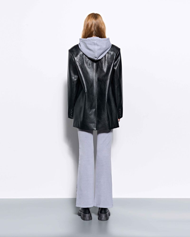 Back Patch Oversized Blazer _ Black
