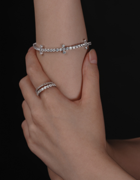Cross Tennis Bracelet