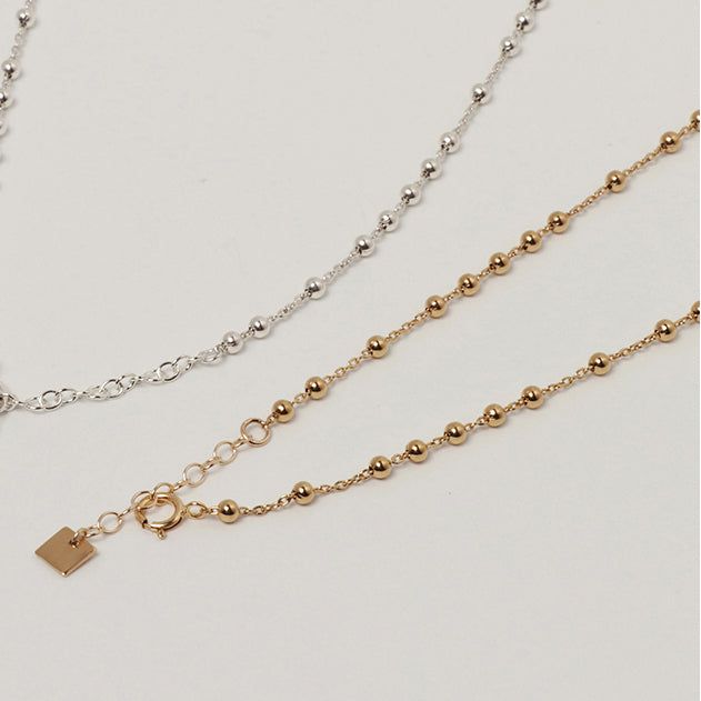 Less is more（レスイズモア）の「SILVER BALL CHAIN BRACELET (925 silver+gold plated（Accessories）」