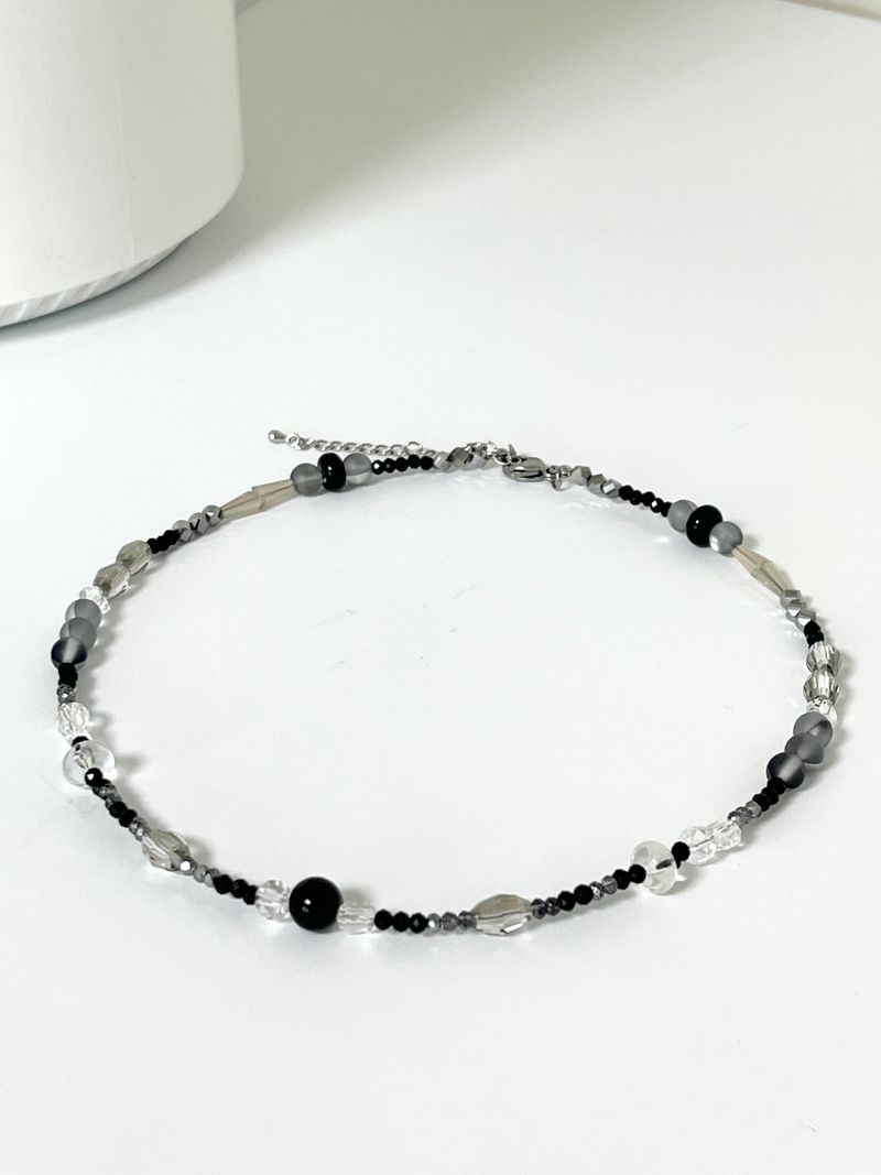 MADE aqua black necklace