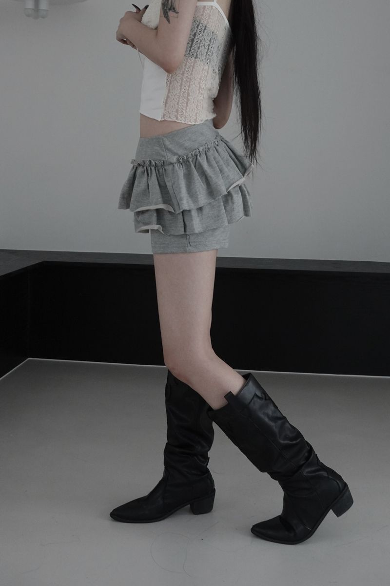 cancan skirt pants (2color)