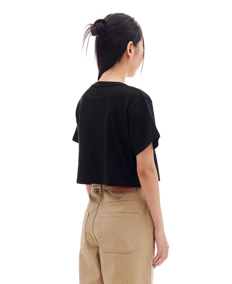 RED MOSS 3X3 CROP T-SHIRTS (BLACK)