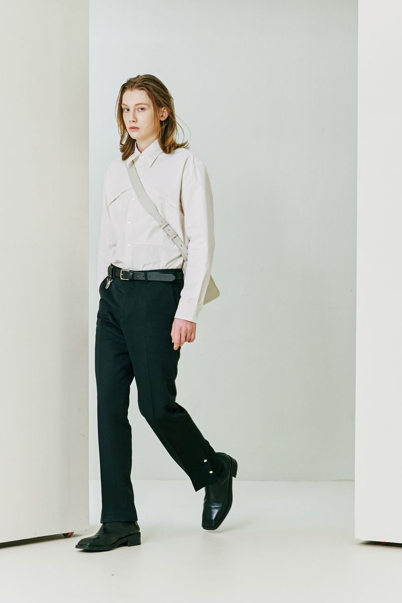 Oblique Cover Shirt cream