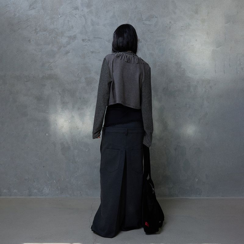 DOUBLE WAIST MAXI SKIRT