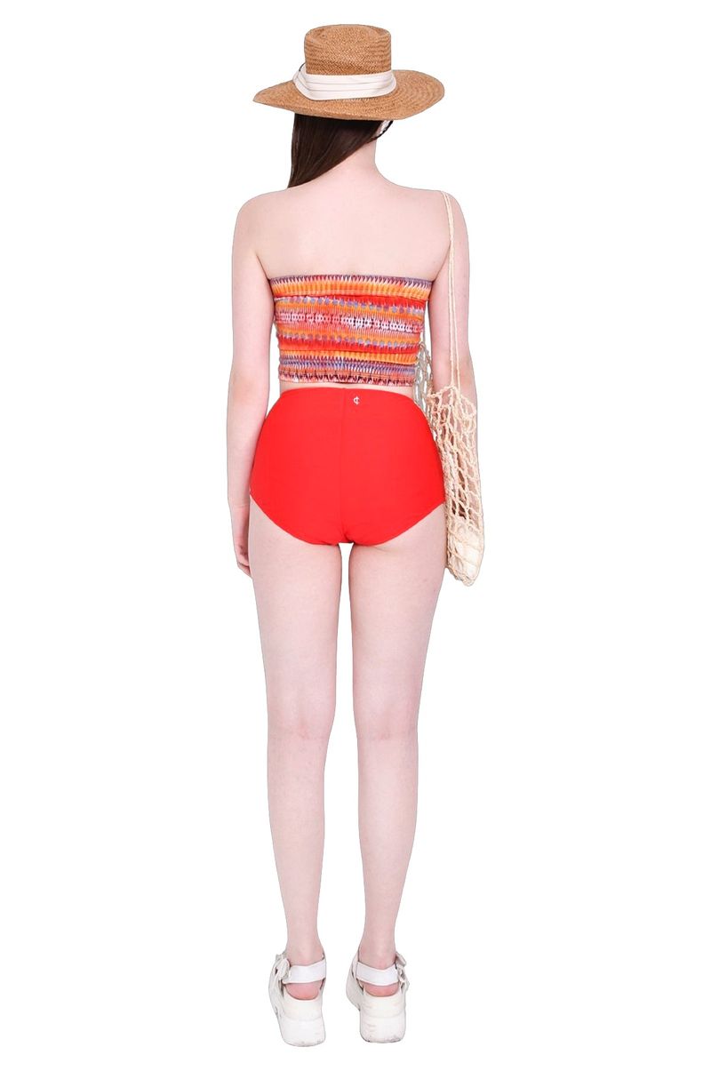 twist bikini shorts (red)