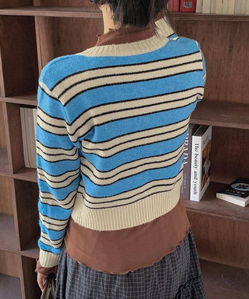 Mode Stripe Cardigan