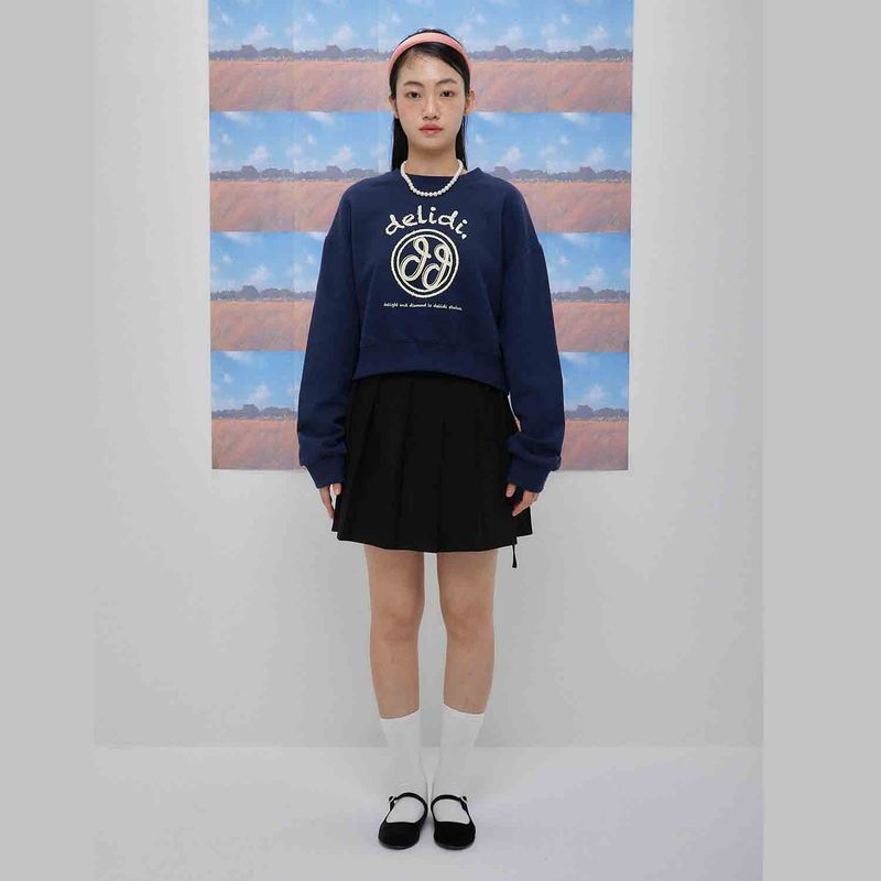 Cheerful logo short sweat shirt