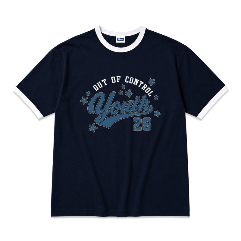 out of control overfit ringer t-shirt (3color)