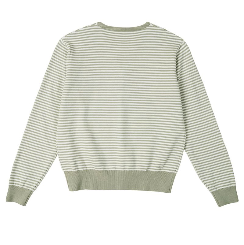 スモールストライプカーディガン / SMALL STRIPE CARDIGAN_OLIVE