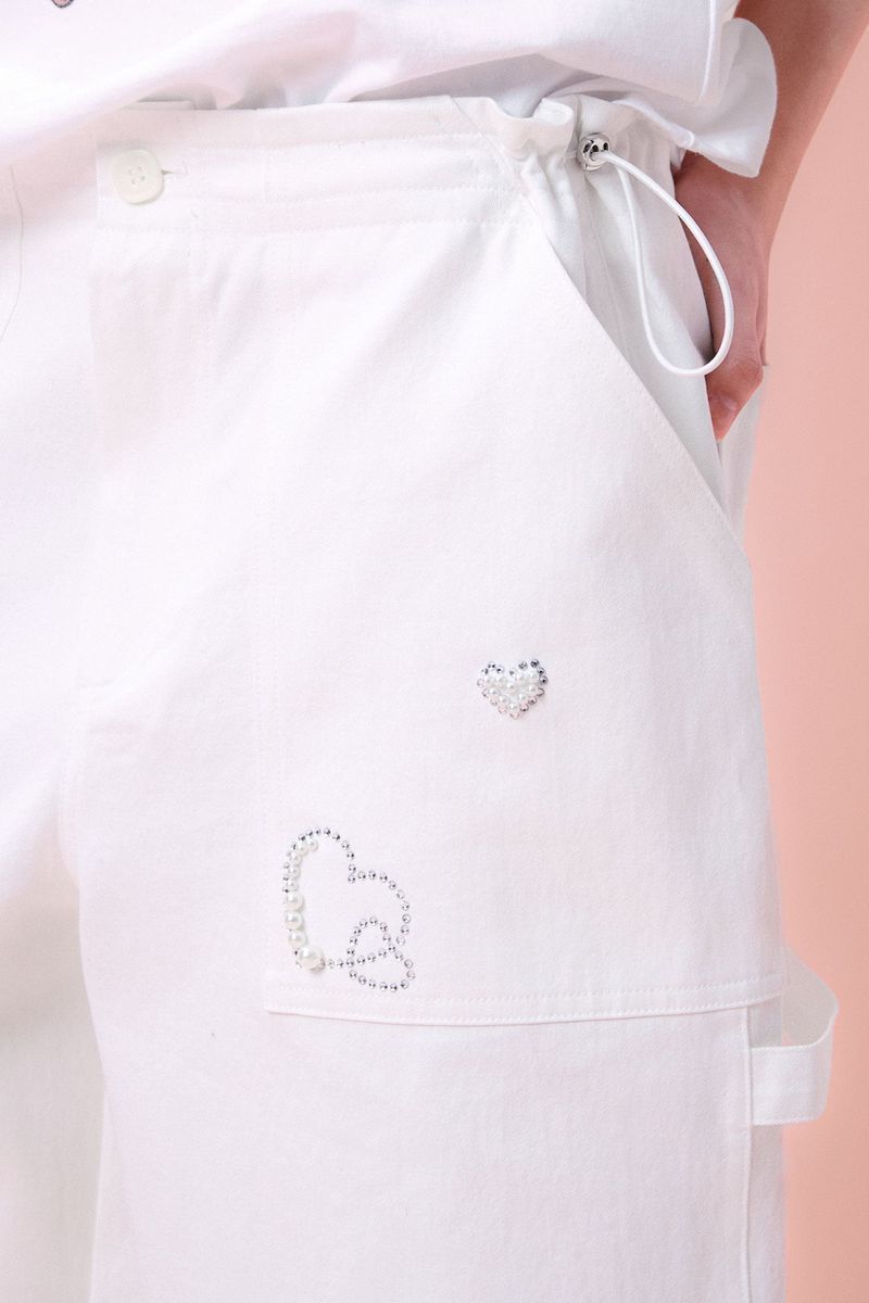 Shimmer Balloon Pants [Ivory]