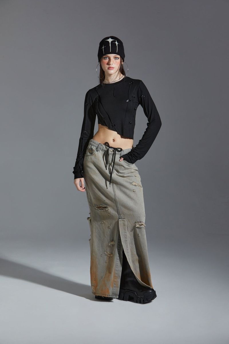 POKER LONG SKIRT
