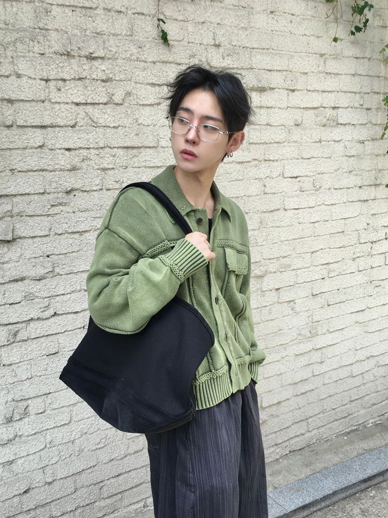Enmic Trucker Washed Cardigan 2C