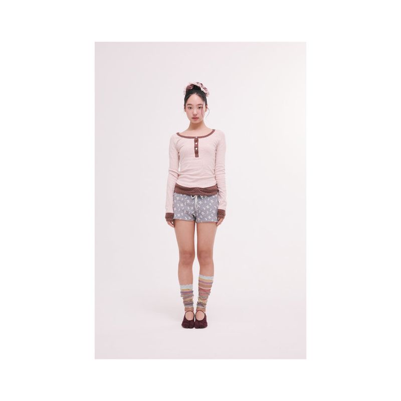 rabbit fluffy shorts grey