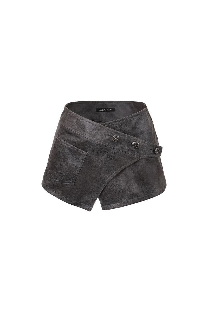BELT WRAP SKIRT[gray]