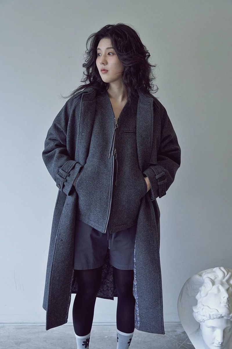 PURE-WOOL 90 Y ZIP-UP JACKET (Charcoal)