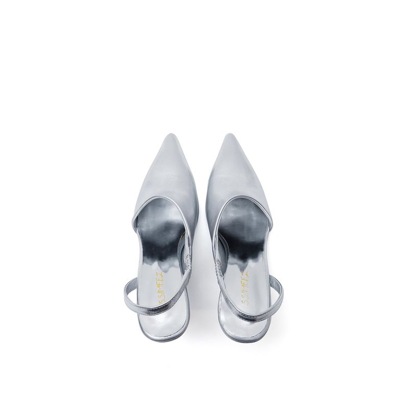 Stiletto Sling-Back Sandal Heel(Silver)