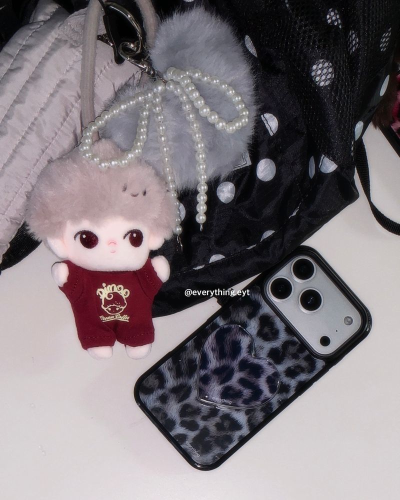 leopard fur heart tok (3 color)