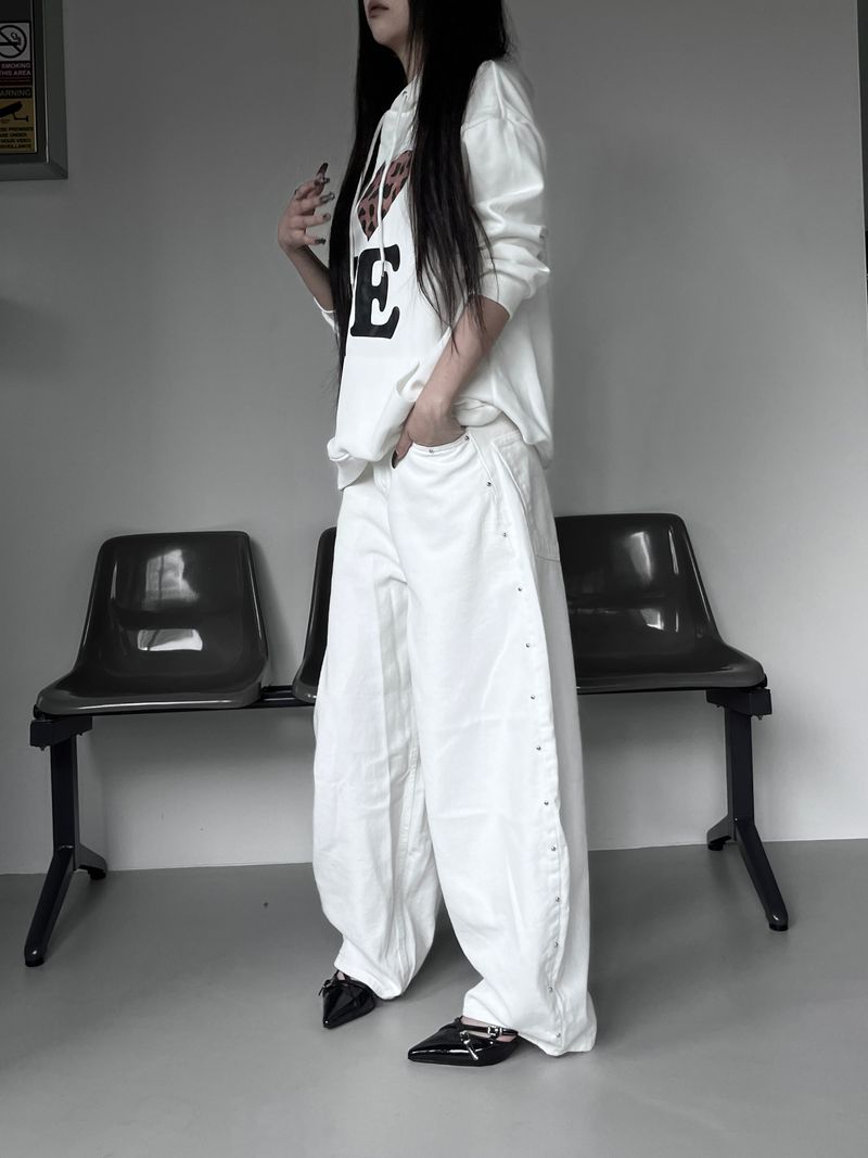 studded balloon wide pants (2color)