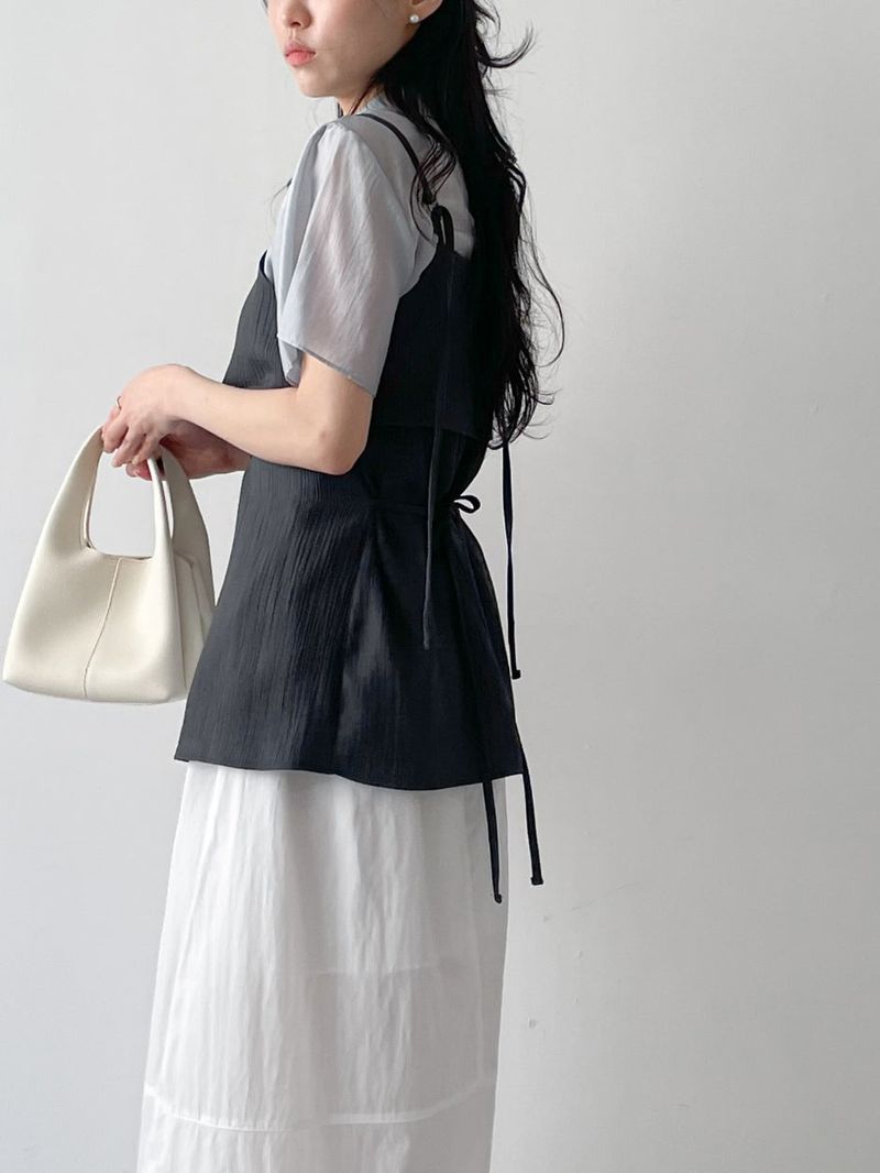 Juicy Nylon Flare Long Skirt