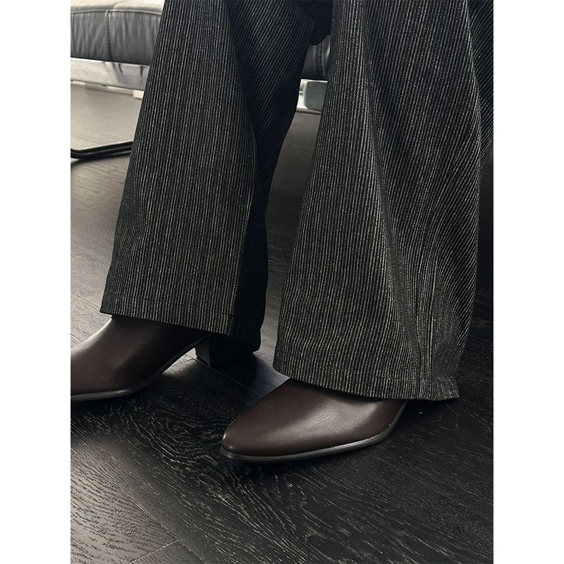 [HANDMADE] Slim shape leather chelsea boots(2color)