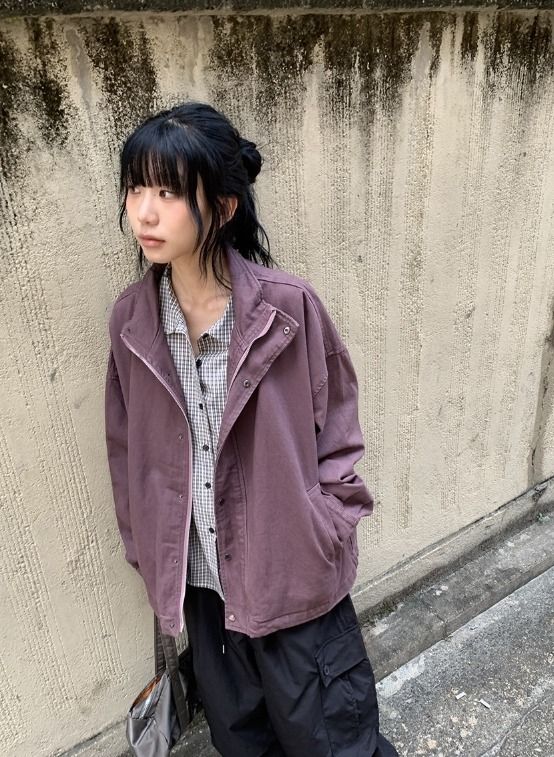 26FW★ [BAONHAUS] Hoimin Round Collar Check Blouse