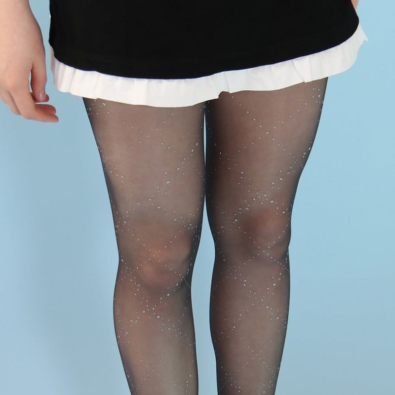 twinkle star prints tights (black)