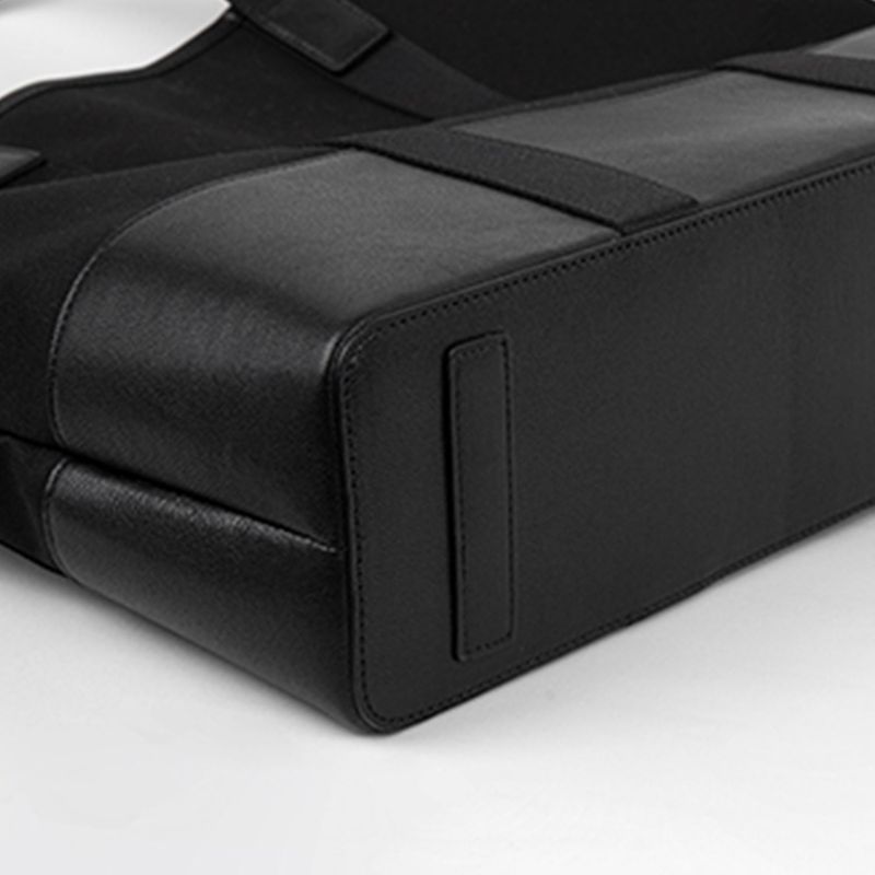 Dual Top Canvas Tote Bag_Black