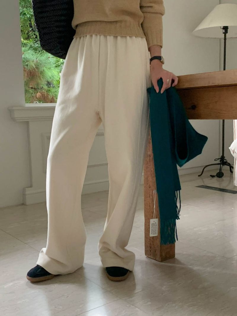 [Wool fleece] Eggdon string two-way pants