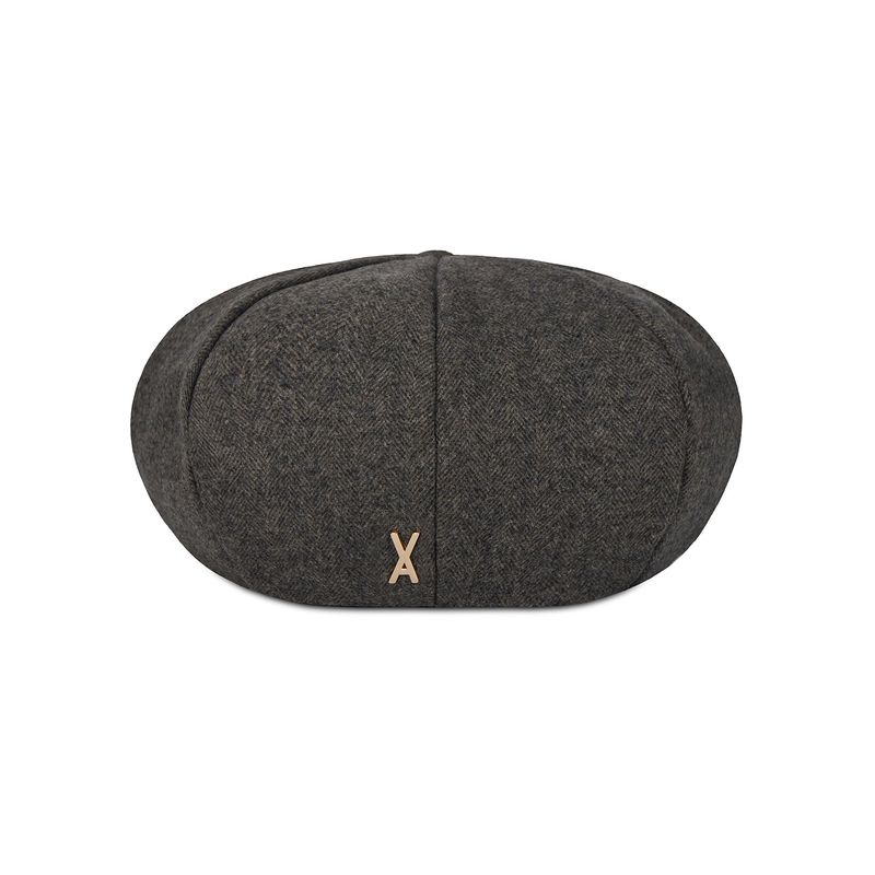 VA Stud Octagon Wool Beret / Gray