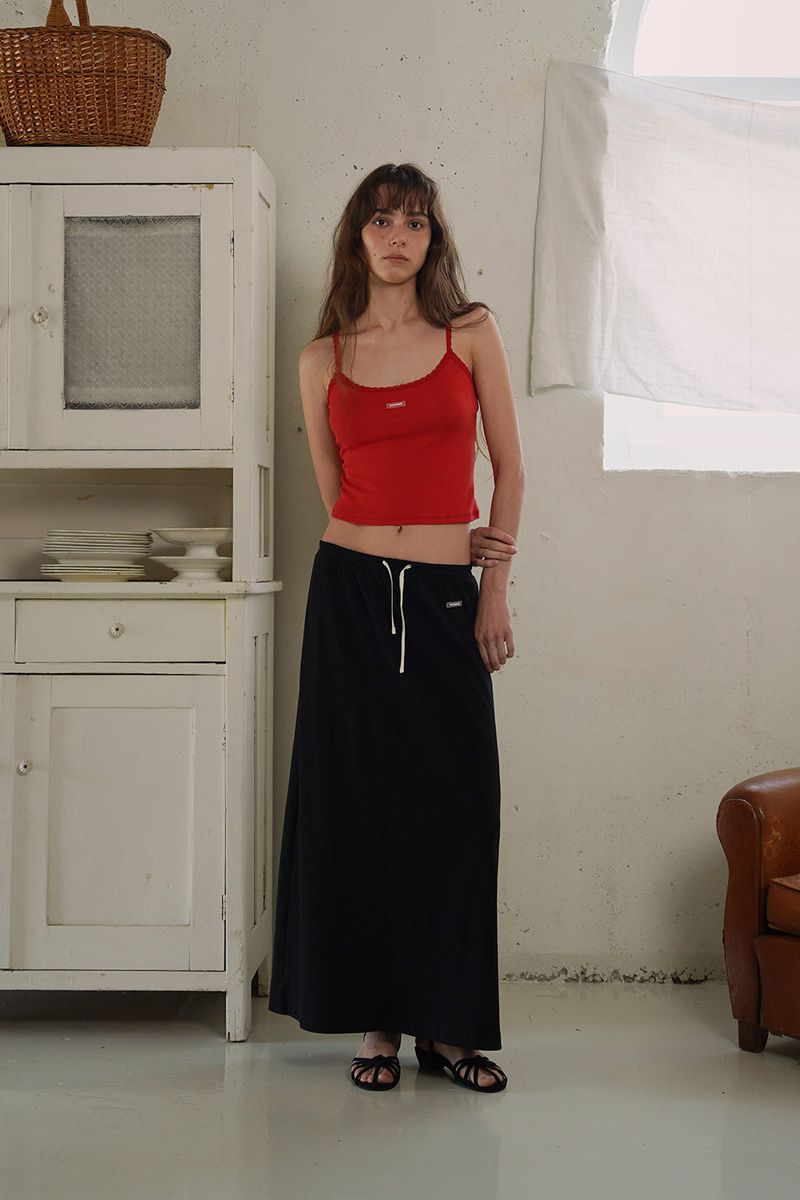 Corsage strap sandal_black