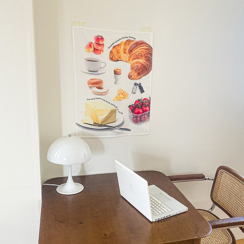 SUNDAY MORNING -  Collage Fabric Poster (Handmade)