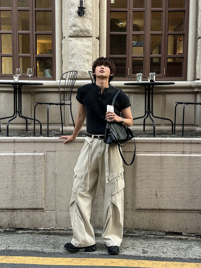 LMN Maison Belted Pintuck Cargo Pants (3 colors)