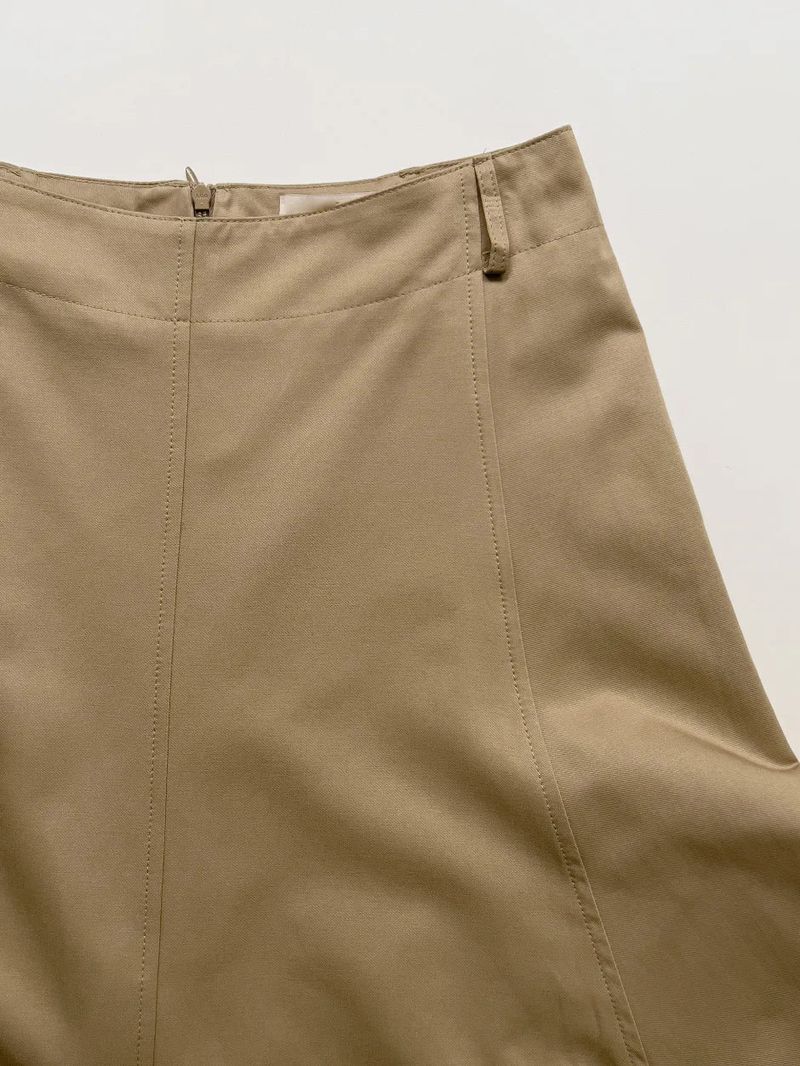Close A-line Flare Long Skirt