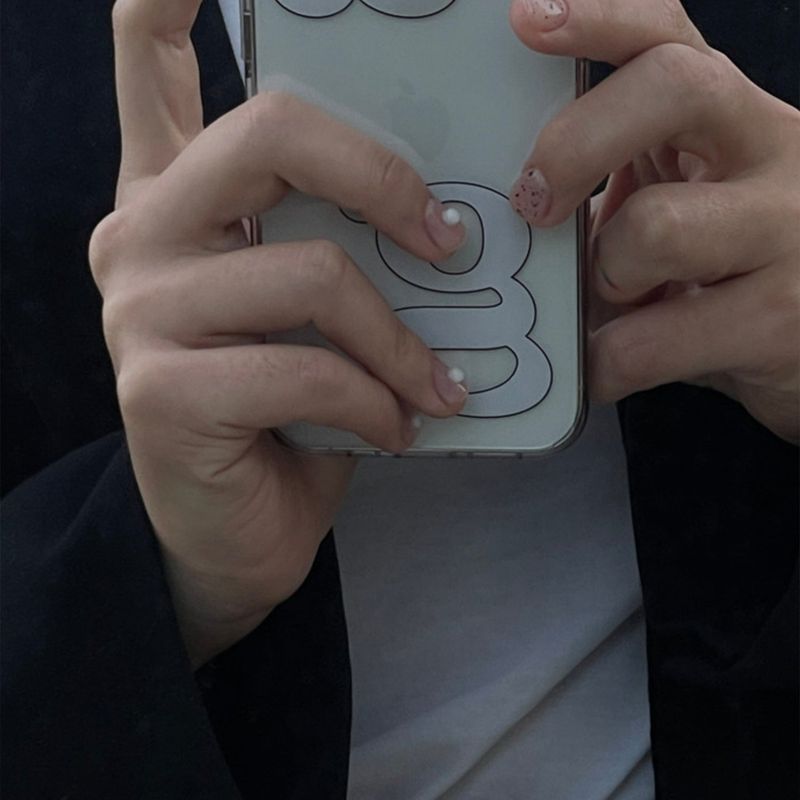 clear big logo case