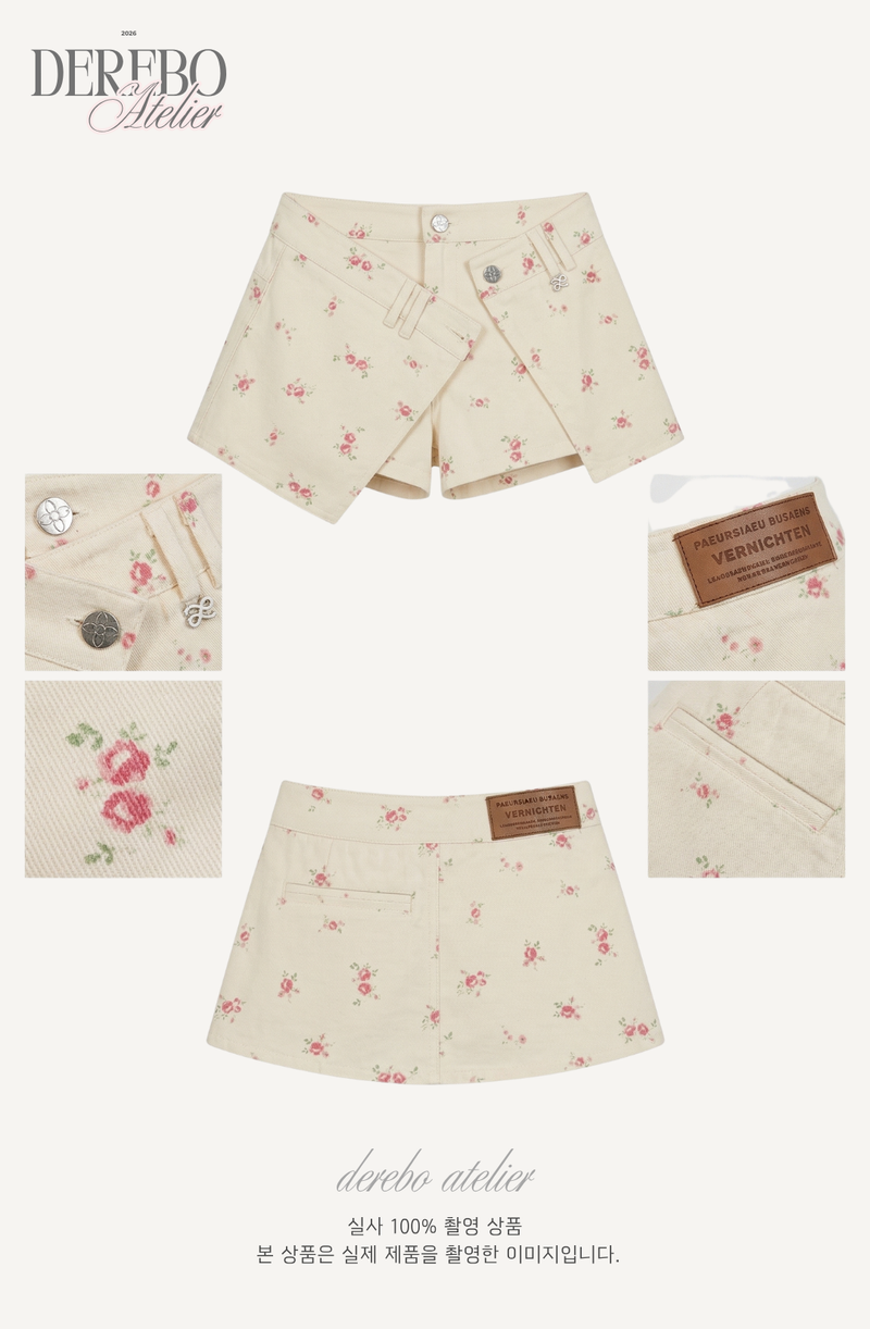 Sugar Flower Mini Pants Skirt