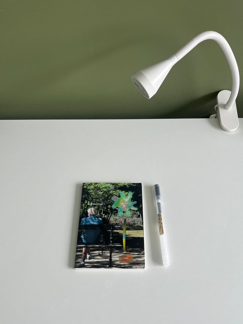  A6 NOTEBOOK - OUR GARDEN OUR RHYTHM (stitch binding)