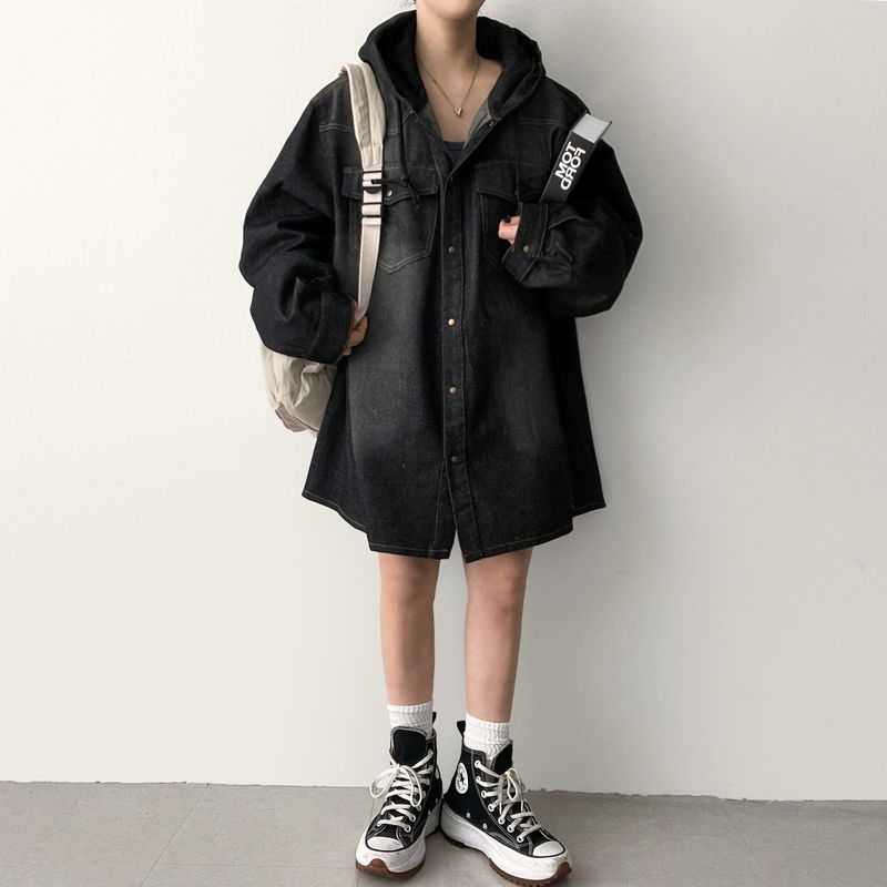 Epple  Washing Boxy Hooded Shirt Jacket