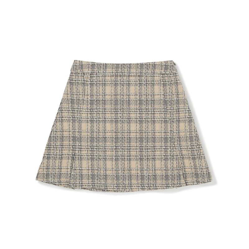 ツイードセットアップミニスカート / Tweed Set-up Mini Skirt [GREY]