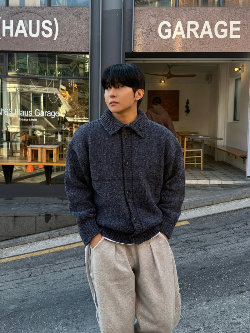 Eden high neck knit cardigan